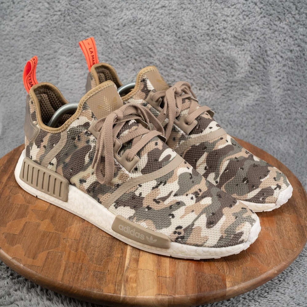 2018 Mens Adidas NMD R1 "Camo Clear Brown" G27915 Brown Running Shoes Size 11